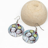 Gumnut Babies Recycled Metal Round Dangle Earrings